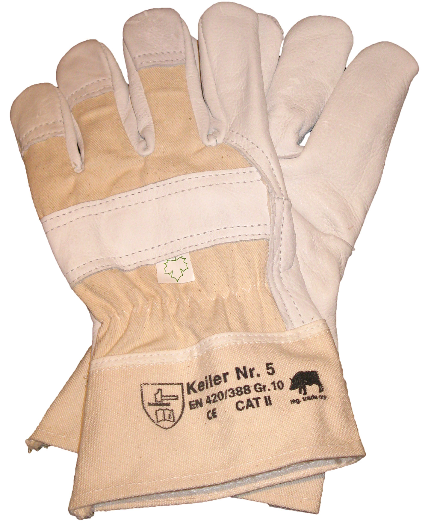 Keiler Nr. 5 - Fünffinger Schutzhandschuh aus Rindnarbenleder für viele Einsatzgebiete